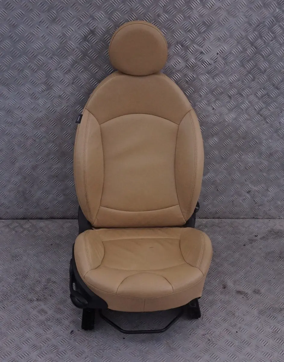 Leather Beige Front Right O/S Seat Driver Side to Mini Cooper R55 R56 R57 Sport with Part number 7229570 Mini Cooper R55 R56 R57 Sport Leather Beige Front Right O/S Seat Driver Side - SKU 7229570-1 - Part number 7229570