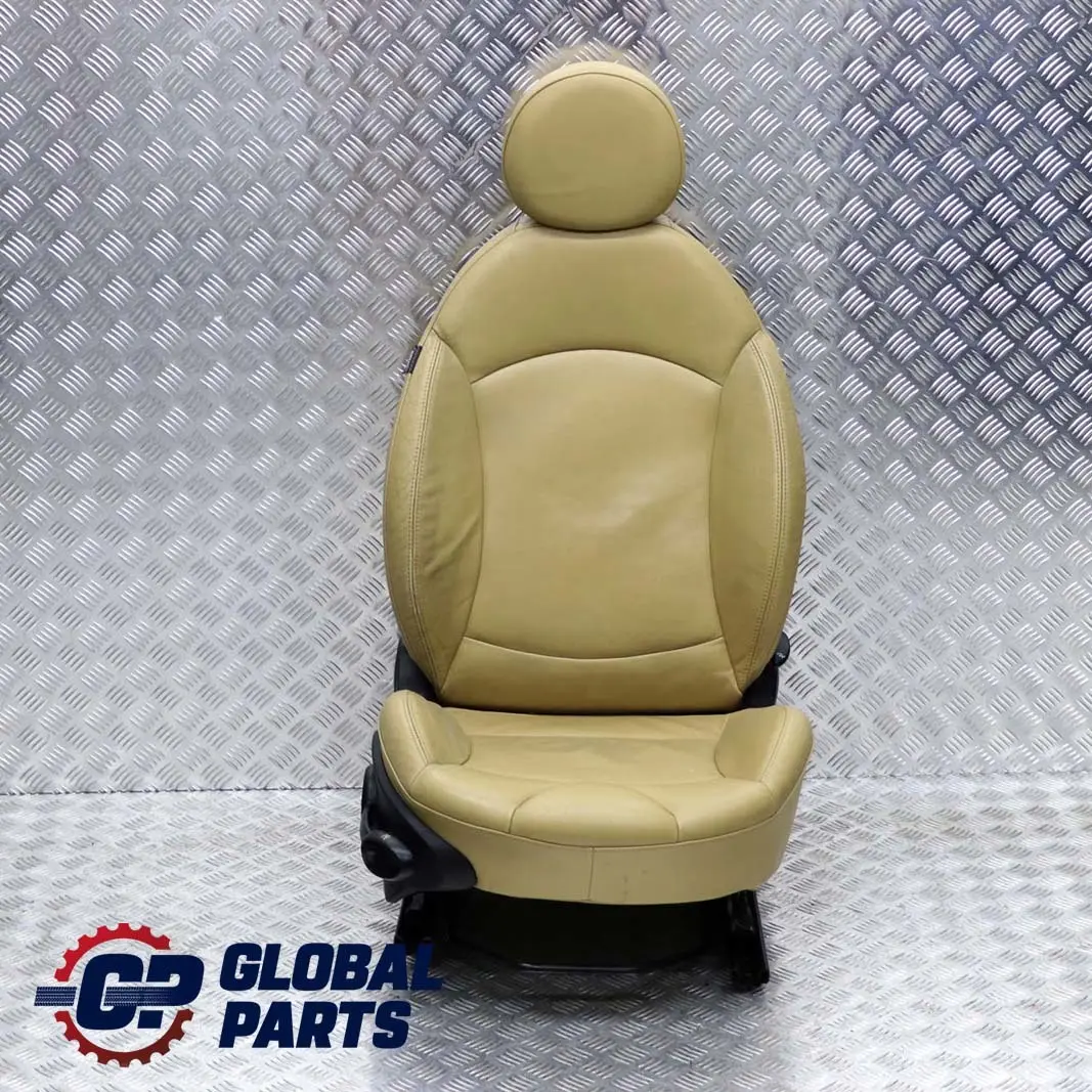 Heated Sport Leather Beige Front Right O/S Seat to Mini Cooper One R55 R56 R57 with Part number 7229570 Mini Cooper One R55 R56 R57 Heated Sport Leather Beige Front Right O/S Seat - SKU 7229570 - Part number 7229570