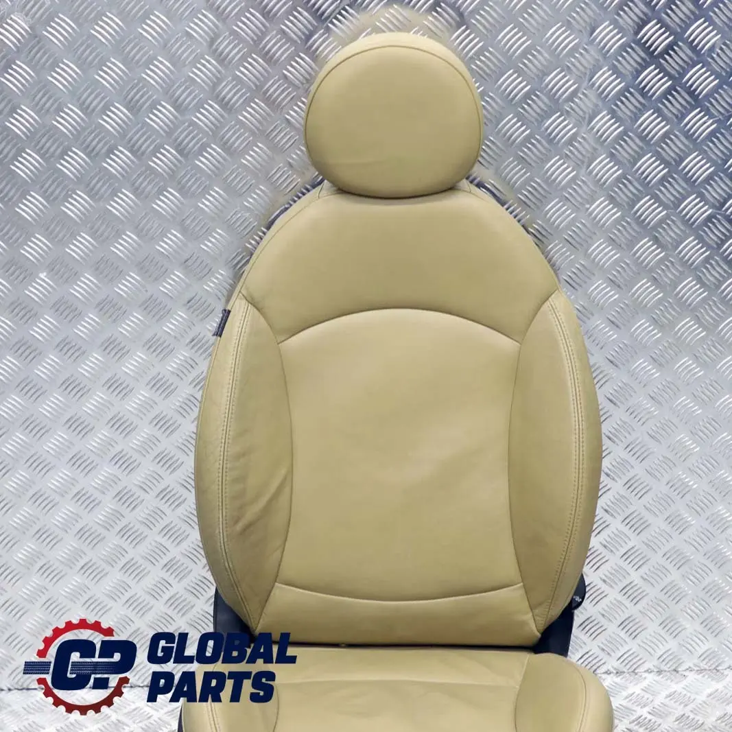 Heated Sport Leather Beige Front Right O/S Seat to Mini Cooper One R55 R56 R57 with Part number 7229570 Mini Cooper One R55 R56 R57 Heated Sport Leather Beige Front Right O/S Seat - SKU 7229570 - Part number 7229570