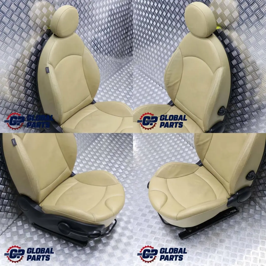 Heated Sport Leather Beige Front Right O/S Seat to Mini Cooper One R55 R56 R57 with Part number 7229570 Mini Cooper One R55 R56 R57 Heated Sport Leather Beige Front Right O/S Seat - SKU 7229570 - Part number 7229570