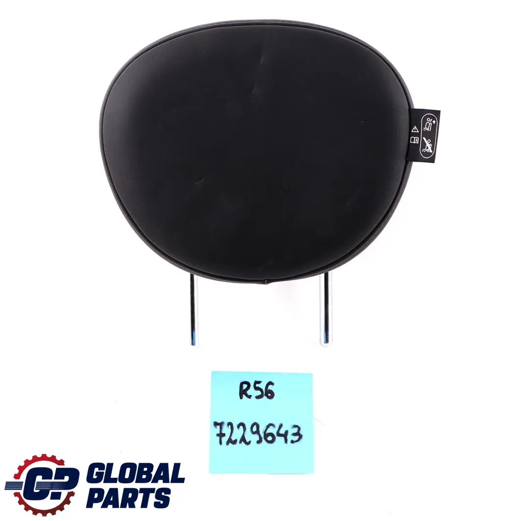 Left Right N/O/S Black Leather Headrest to BMW Mini Cooper R55 R56 1 Rear Seat with Part number 7229643 BMW Mini Cooper R55 R56 1 Rear Seat Left Right N/O/S Black Leather Headrest - SKU 7229643-1 - Part number 7229643