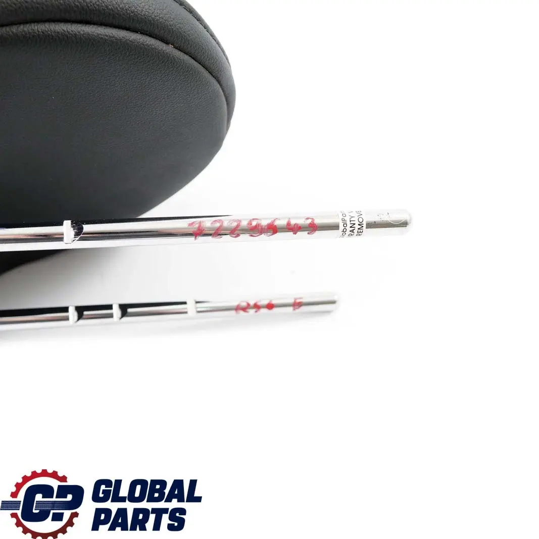 Zagłówek Tylny Lewy Prawy Czarna Skóra do Mini Cooper R55 R56 o numerze 7229643 Mini Cooper R55 R56 Zagłówek Tylny Lewy Prawy Czarna Skóra - SKU 7229643 - Numer Części 7229643