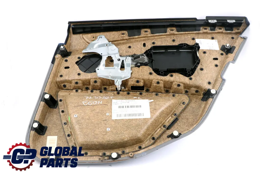 BMW E60 E61 LCI Posteriore Sinistro Porta Pannello Pelle Grigio - SKU 7233327 - Numero di parte 7233327