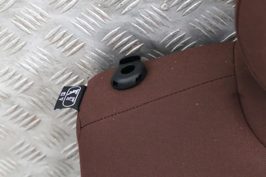 Left N/S Cloth Leather Seat Backrest Hot Chocolate to BMW Mini Clubman R55 Rear with Part number 7233789 BMW Mini Clubman R55 Rear Left N/S Cloth Leather Seat Backrest Hot Chocolate - SKU 7233789 - Part number 7233789