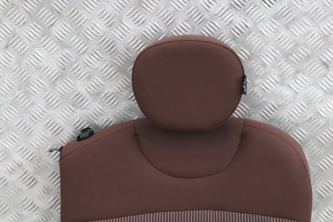 Left N/S Cloth Leather Seat Backrest Hot Chocolate to BMW Mini Clubman R55 Rear with Part number 7233789 BMW Mini Clubman R55 Rear Left N/S Cloth Leather Seat Backrest Hot Chocolate - SKU 7233789 - Part number 7233789