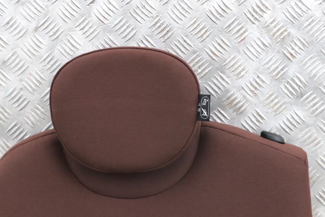 Right O/S Cloth Leather Seat Backrest Hot Chocolate to BMW Mini Clubman R55 Rear with Part number 7233795 BMW Mini Clubman R55 Rear Right O/S Cloth Leather Seat Backrest Hot Chocolate - SKU 7233795 - Part number 7233795