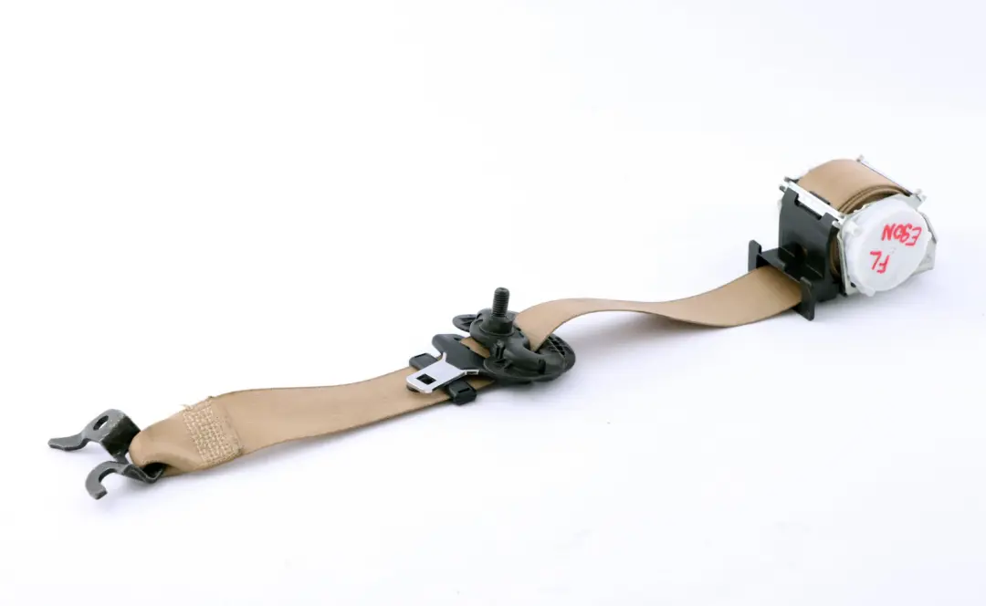 Cinturón Superior Limitador Delantero Izquierdo Beige para BMW E90 E91 LCI con número de pieza 7234771 BMW E90 E91 LCI Cinturón Superior Limitador Delantero Izquierdo Beige - SKU 7234771 - Número de pieza 7234771