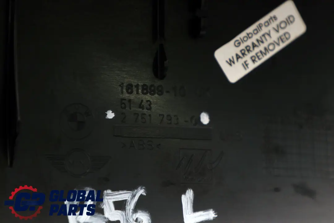 Column A Left N/S Carbon Black Harman Kardon 2751793 to Mini R55 R56 LCI Cover with Part number 7236259 Mini R55 R56 LCI Cover Column A Left N/S Carbon Black Harman Kardon 2751793 - SKU 7236259 - Part number 7236259