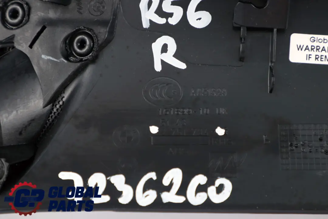 Mini R55 R56 Cover Column A Right O/S Carbon Black Harman Kardon 2751794 - SKU 7236260 - Part number 7236260