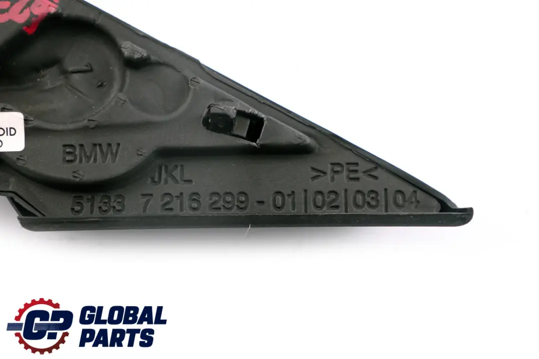Modanatura Angolare Copri Specchio Interno Sinistro 7216299 per BMW Z4 E89 Cabrio con numero di parte 7238717 BMW Z4 E89 Cabrio Modanatura Angolare Copri Specchio Interno Sinistro 7216299 - SKU 7238717-1 - Numero di parte 7238717