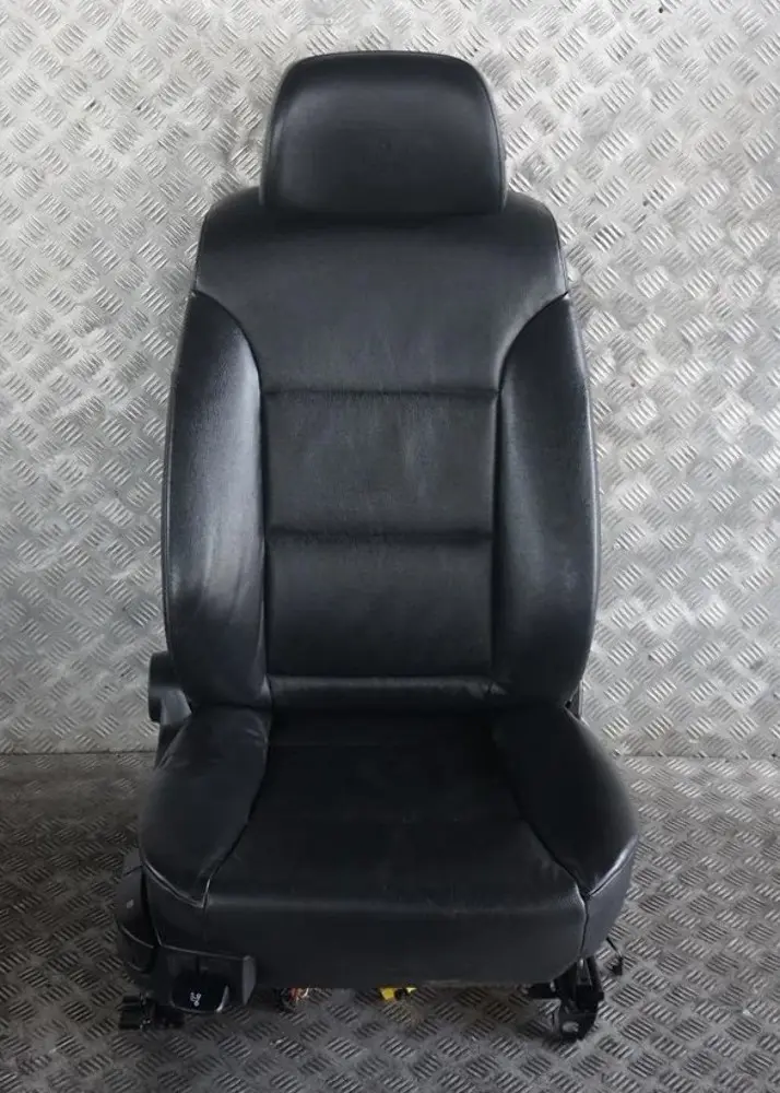 BMW 5 Series E60 E61 LCI Heated Black Leather Front Right O/S Seat