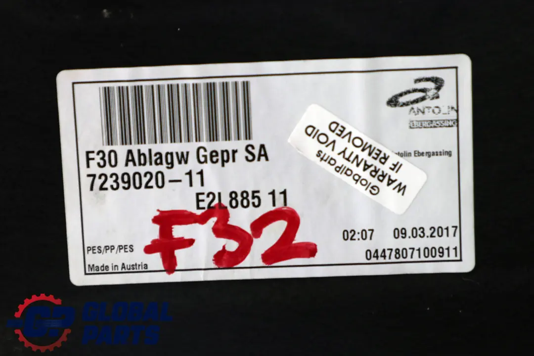 BMW 3 4 er F30 F32 F36 Laderaumwanne Gepäckraumwanne Wanne Kofferraum - SKU 7239020 - Teilenummer 7239020