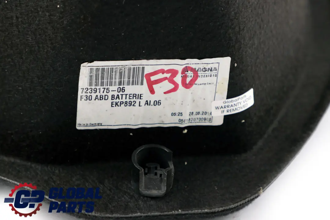 BMW F30 F80 M3 Batteria Baule Pannello Rivestimento Destro Boot - SKU 7239175 - Numero di parte 7239175