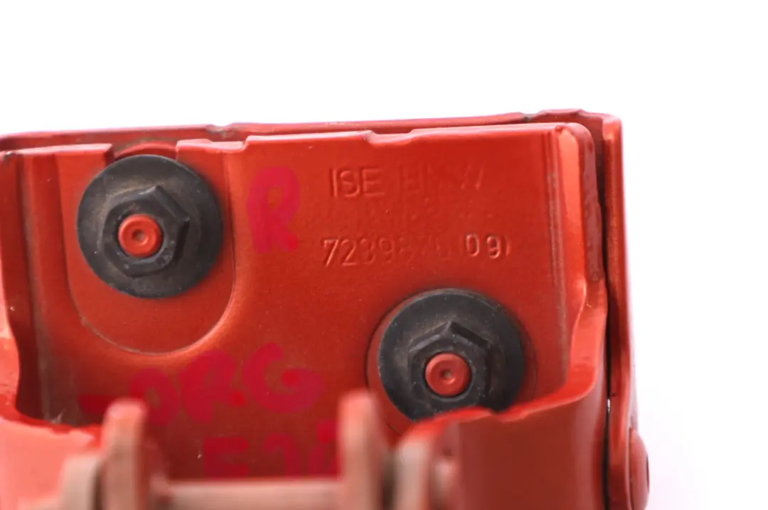 Trunk Lid Hinge Right O/S Valencia Orange to BMW 1 Series F20 F21 LCI with Part number 7239876 BMW 1 Series F20 F21 LCI Trunk Lid Hinge Right O/S Valencia Orange - SKU 7239876-ORG - Part number 7239876