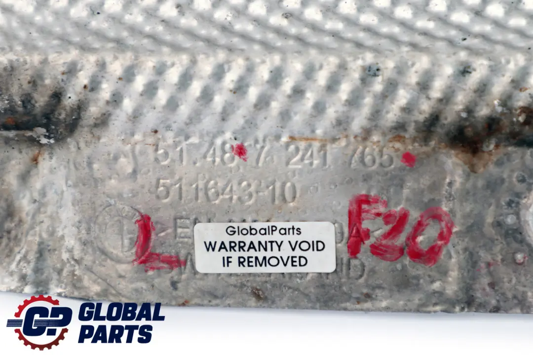 BMW F20 F30 F31 Aislamiento T?rmico Pared Delantera Izquierda Mamparo - SKU 7241765 - Número de pieza 7241765