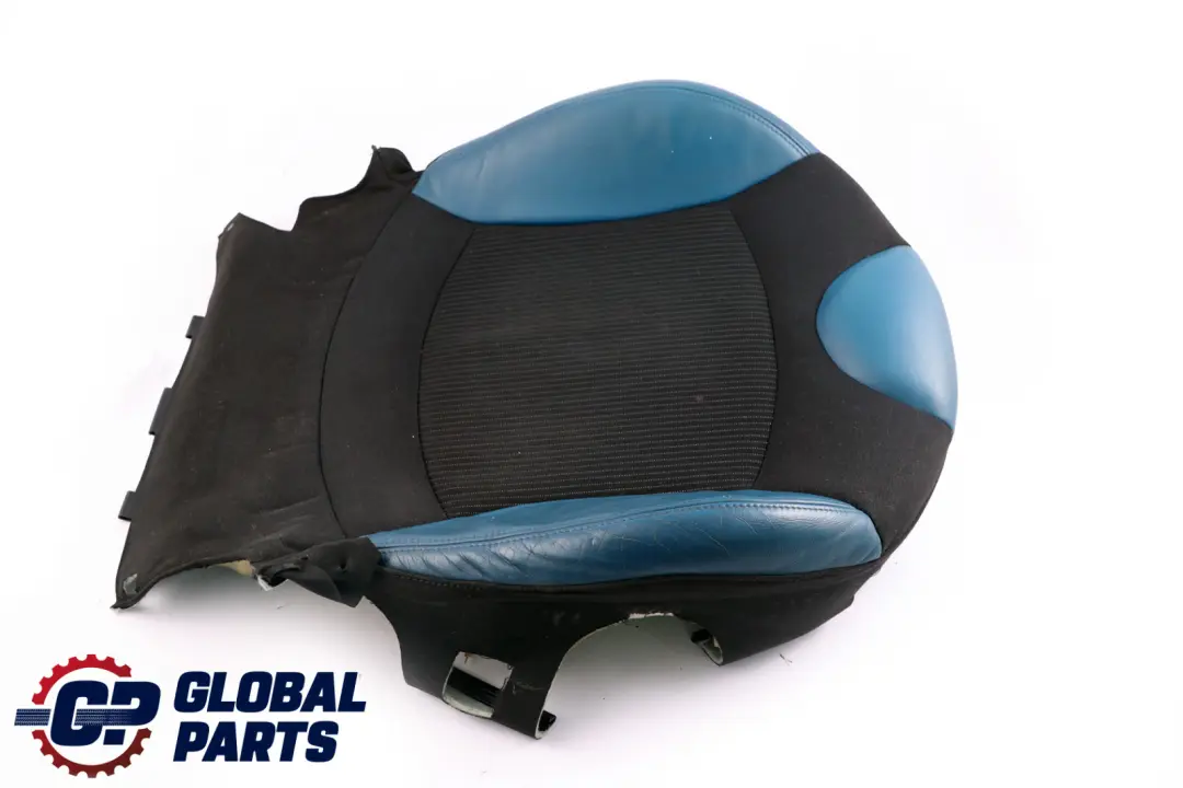 Front Right O/S Sport Seat Cover Half Leather Blue to Mini Cooper R55 R56 with Part number 7242358 Mini Cooper R55 R56 Front Right O/S Sport Seat Cover Half Leather Blue - SKU 7242358-1 - Part number 7242358