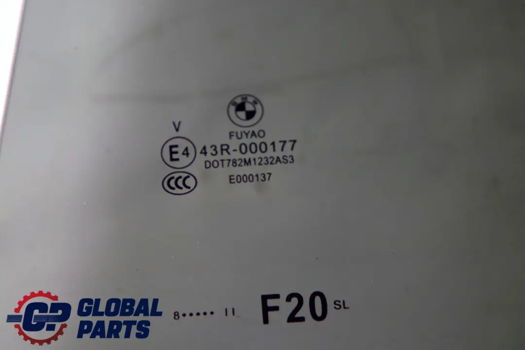 BMW F20 Puerta Trasera Izquierda Ventana Cristal Negro AS3 - SKU 7242559 - Número de pieza 7242559