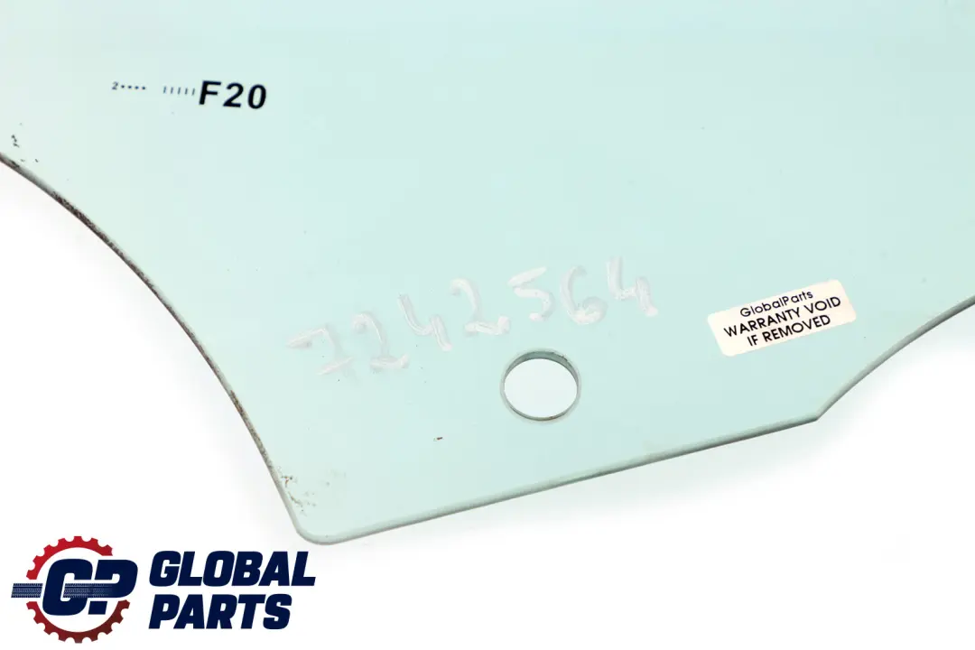 Puerta Delantera Derecha Del Conductor Cristal Verde AS2 para BMW F20 con número de pieza 7242564 BMW F20 Puerta Delantera Derecha Del Conductor Cristal Verde AS2 - SKU 7242564 - Número de pieza 7242564
