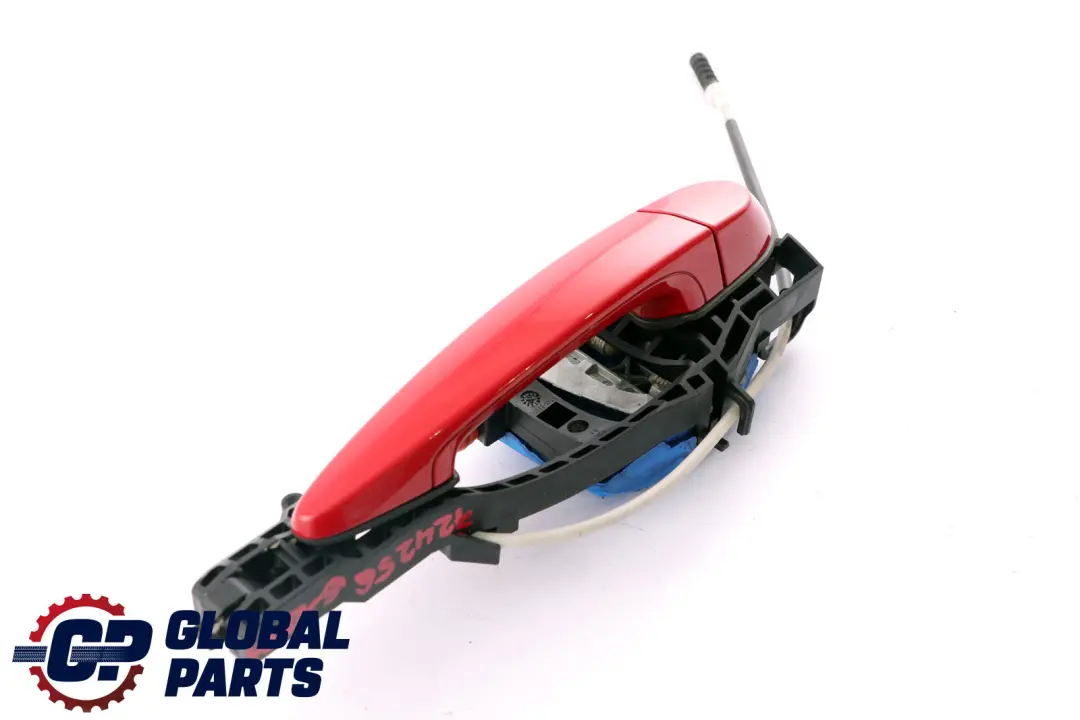 Complete Rear Right Grab Handle O/S Karmesinrot Red A61 to BMW 1 Series F20 LCI with Part number 7242566 BMW 1 Series F20 LCI Complete Rear Right Grab Handle O/S Karmesinrot Red A61 - SKU 7242566-KAR1 - Part number 7242566