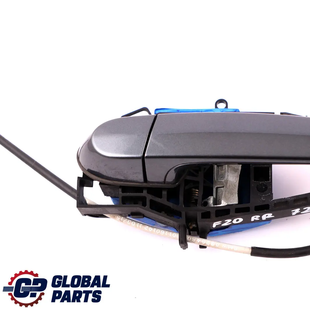 Complete Rear Right Grab Handle O/S Sparkling Graphite A22 to BMW 1 Series F20 with Part number 7242566 BMW 1 Series F20 Complete Rear Right Grab Handle O/S Sparkling Graphite A22 - SKU 7242566-SG - Part number 7242566