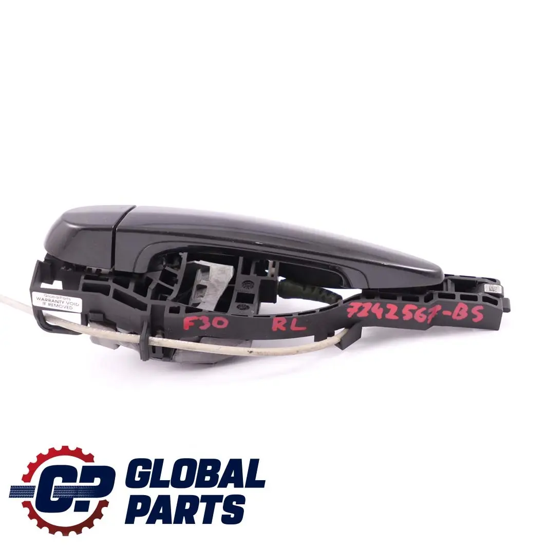 BMW F30 F31 Puerta Trasera Izquierda Exterior Asidero Negro Zafiro 475 - SKU 7242567-BS1 - Número de pieza 7242567