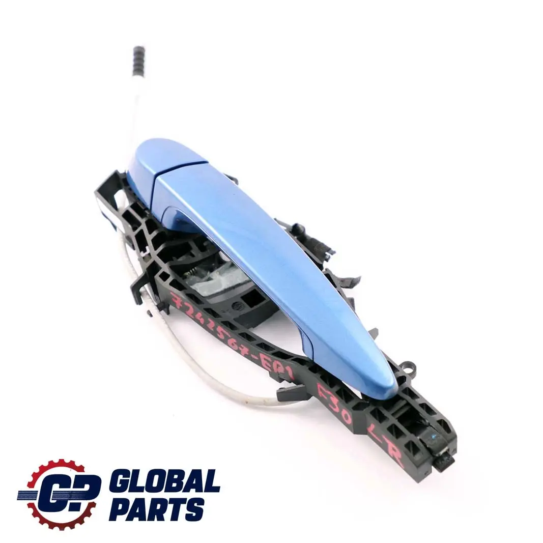 Left Outside Door Grab Handle N/S Estorilblau Blue to BMW 3 Series F30 F31 Rear with Part number 7242567 BMW 3 Series F30 F31 Rear Left Outside Door Grab Handle N/S Estorilblau Blue - SKU 7242567-EB1 - Part number 7242567