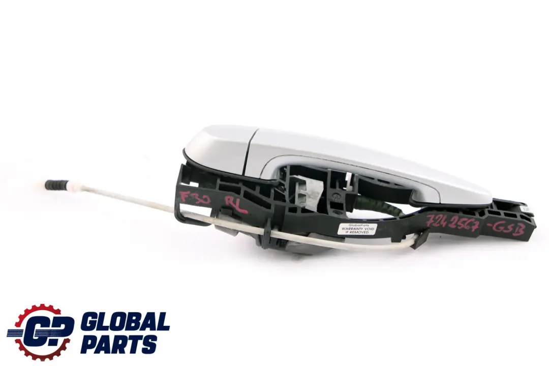 BMW F30 F80 M3 Rear Left Outside Door Grab Handle N/S Glacier Silver - SKU 7242567-GSB - Part number 7242567
