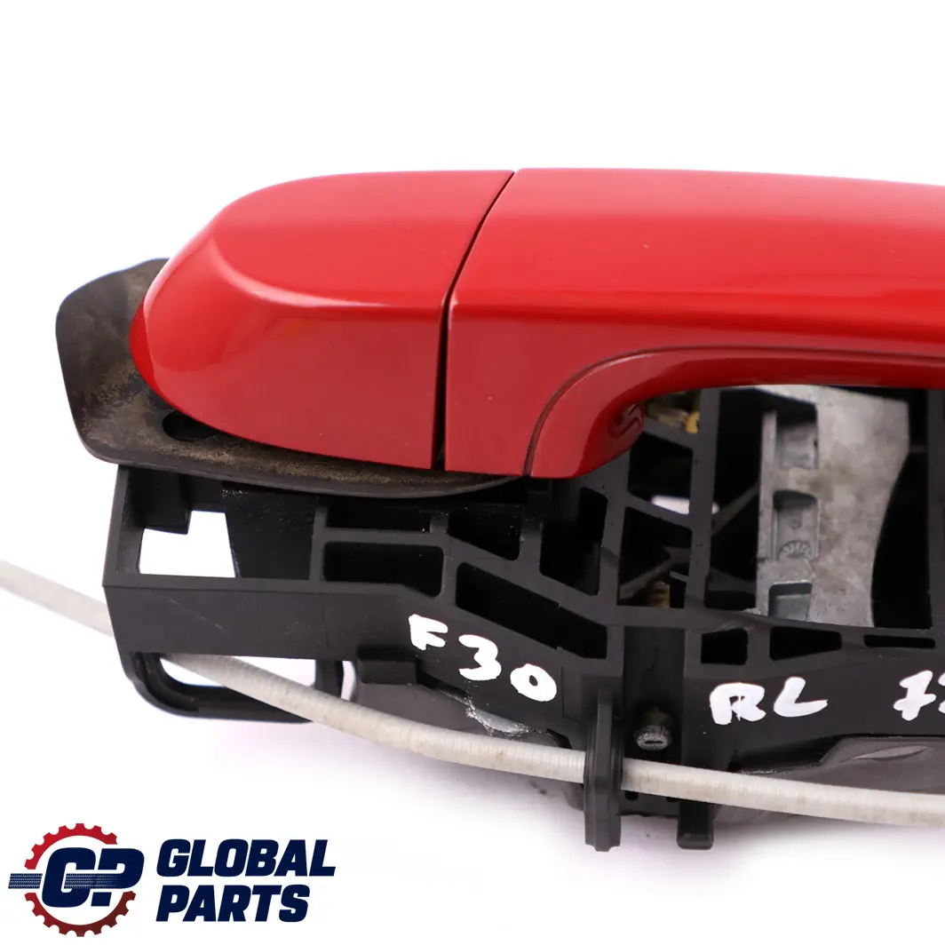 Left Outside Door Grab Handle N/S Melbourne Rot Red to BMW F30 F31 Rear with Part number 7242567 BMW F30 F31 Rear Left Outside Door Grab Handle N/S Melbourne Rot Red - SKU 7242567-MRT - Part number 7242567