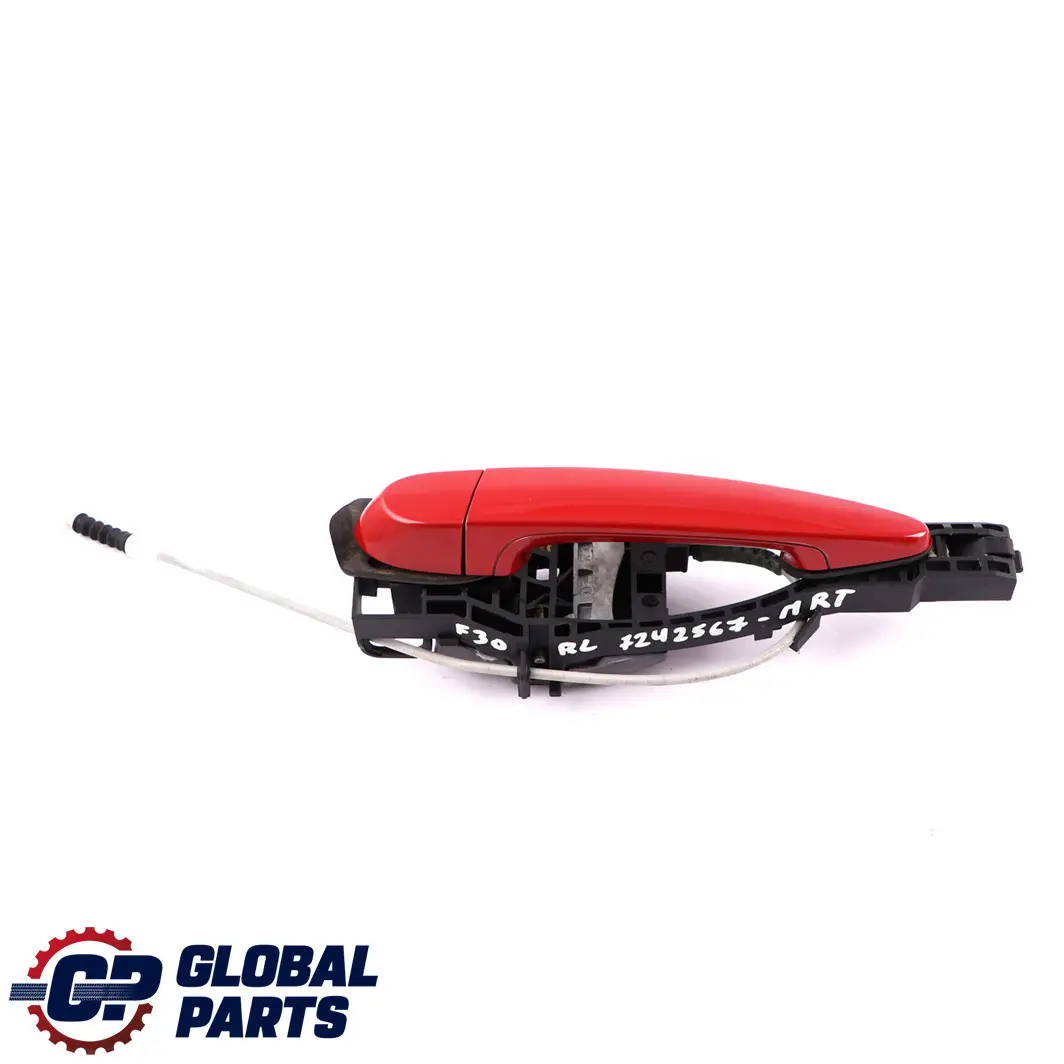 Puerta Trasera Izquierda Exterior Asidero Melbourne Rojo para BMW F30 F31 con número de pieza 7242567 BMW F30 F31 Puerta Trasera Izquierda Exterior Asidero Melbourne Rojo - SKU 7242567-MRT - Número de pieza 7242567
