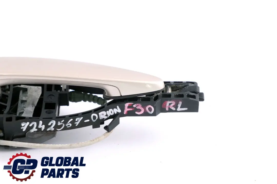 Left Outside Door Grab Handle N/S Orionsilber A92 to BMW 3 Series F30 F80 M3 Rear with Part number 7242567 BMW 3 Series F30 F80 M3 Rear Left Outside Door Grab Handle N/S Orionsilber A92 - SKU 7242567-ORION - Part number 7242567