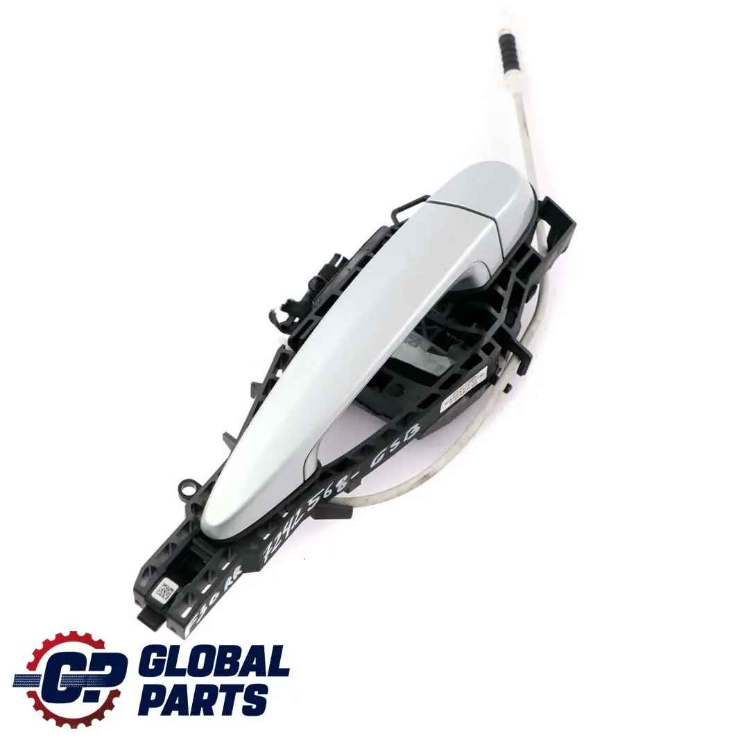 BMW 3 F30 F31 Rear Right Outside Door Grab Handle O/S Glacier Silber A83 Silver - SKU 7242568-GSB - Part number 7242568