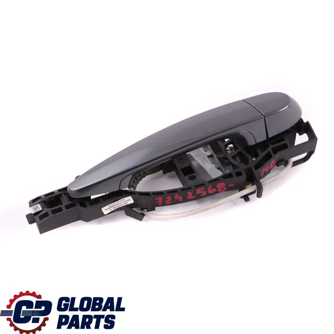 manija de la puerta trasera derecha exterior Grey Metallic B39 para BMW F30 F31 con número de pieza 7242568 BMW F30 F31 manija de la puerta trasera derecha exterior Grey Metallic B39 - SKU 7242568-MG - Número de pieza 7242568