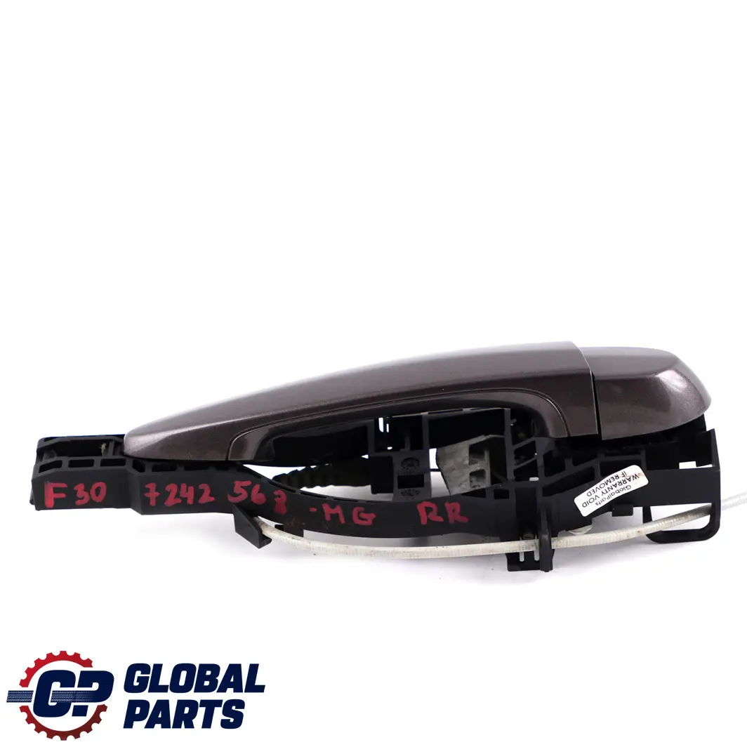 Right Outside Door Grab Handle O/S Mineral Grey Metallic to BMW 3 F30 F31 1 Rear with Part number 7242568 BMW 3 F30 F31 1 Rear Right Outside Door Grab Handle O/S Mineral Grey Metallic - SKU 7242568-MG1 - Part number 7242568