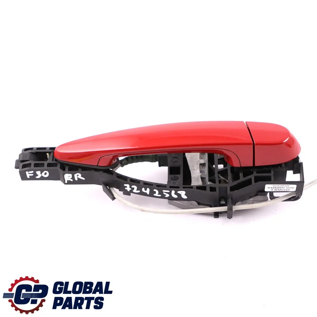 BMW 3 F30 F31 Rear Right Outside Door Grab Handle O/S Melbourne Rot Red A75 - SKU 7242568-MRT - Part number 7242568