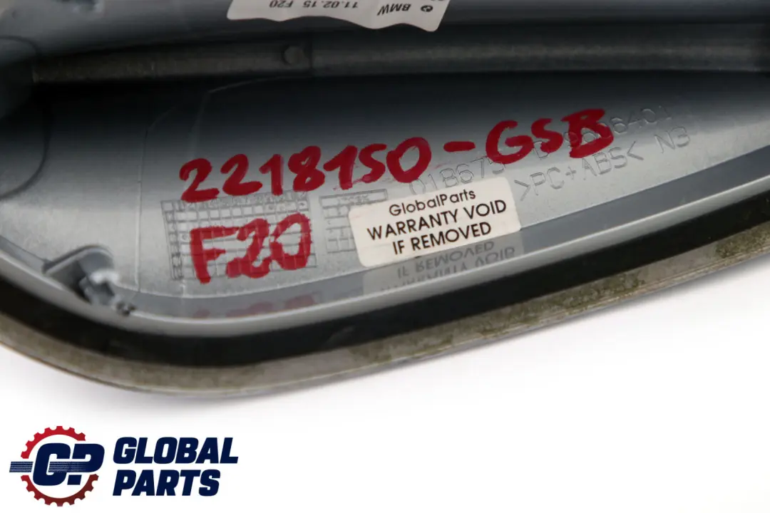 BMW 1 3 F20 F21 F31 F34 Boîtier vide pour antenne de toit Glacier Silber - SKU 7244033-GSB - Numéro de pièce 2218150