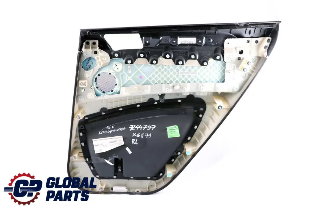 Leather Rear Left N/S Door Card Trim Panel to BMW X6 Series E71 Black with Part number 7244797 BMW X6 Series E71 Black Leather Rear Left N/S Door Card Trim Panel - SKU 7244797 - Part number 7244797