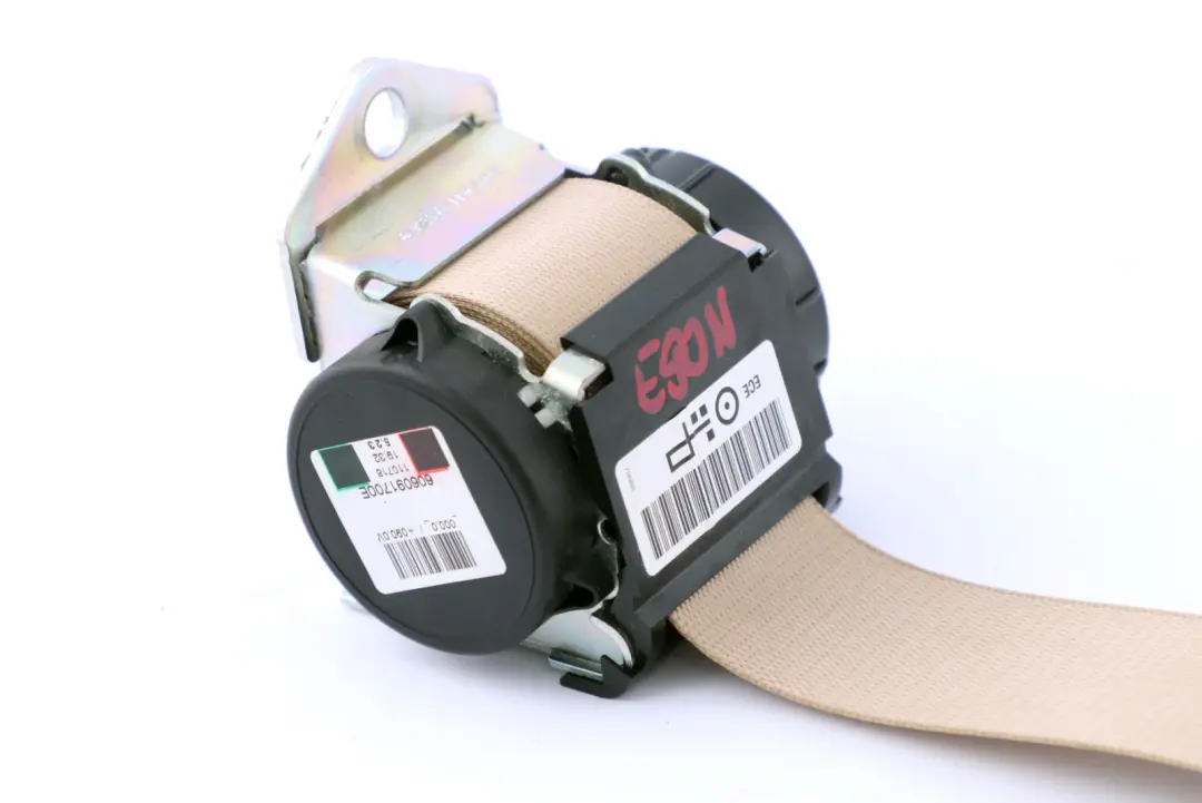 Centre Upper Belt Beige to BMW 3 Series E90 LCI E90N Rear with Part number 7245603 BMW 3 Series E90 LCI E90N Rear Centre Upper Belt Beige - SKU 7245603 - Part number 7245603