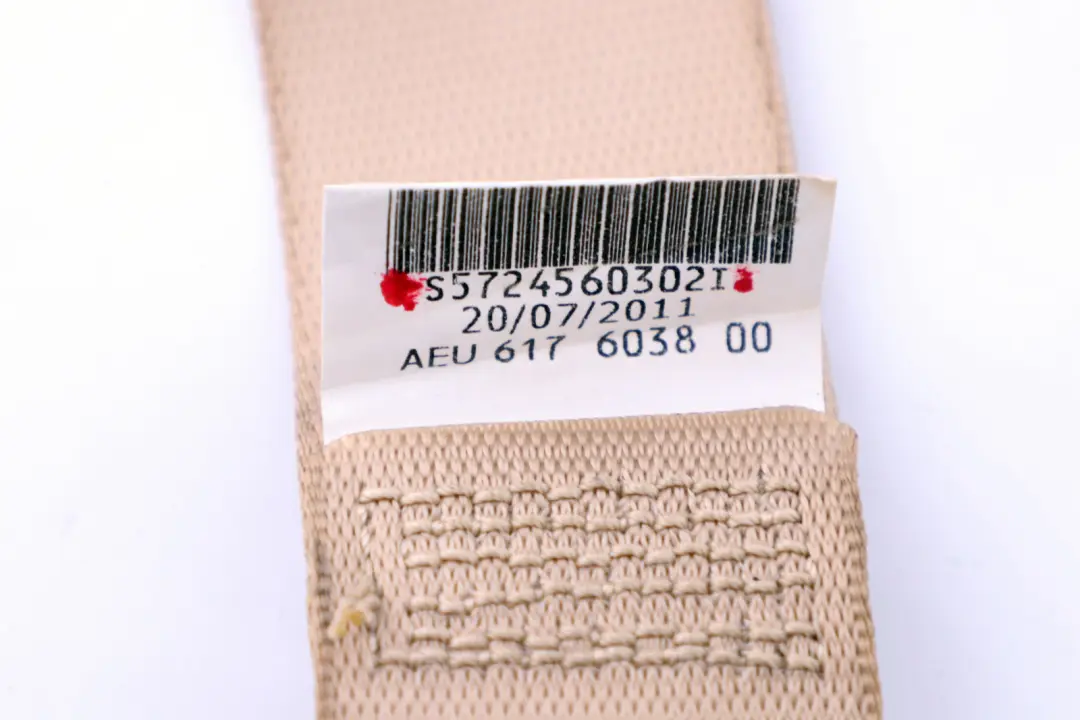 Obergurt hinten Mitte Beige 7211 für BMW 3 er LCI E90N mit Teilenummer 7245603 BMW 3 er LCI E90N Obergurt hinten Mitte Beige 7211 - SKU 7245603 - Teilenummer 7245603