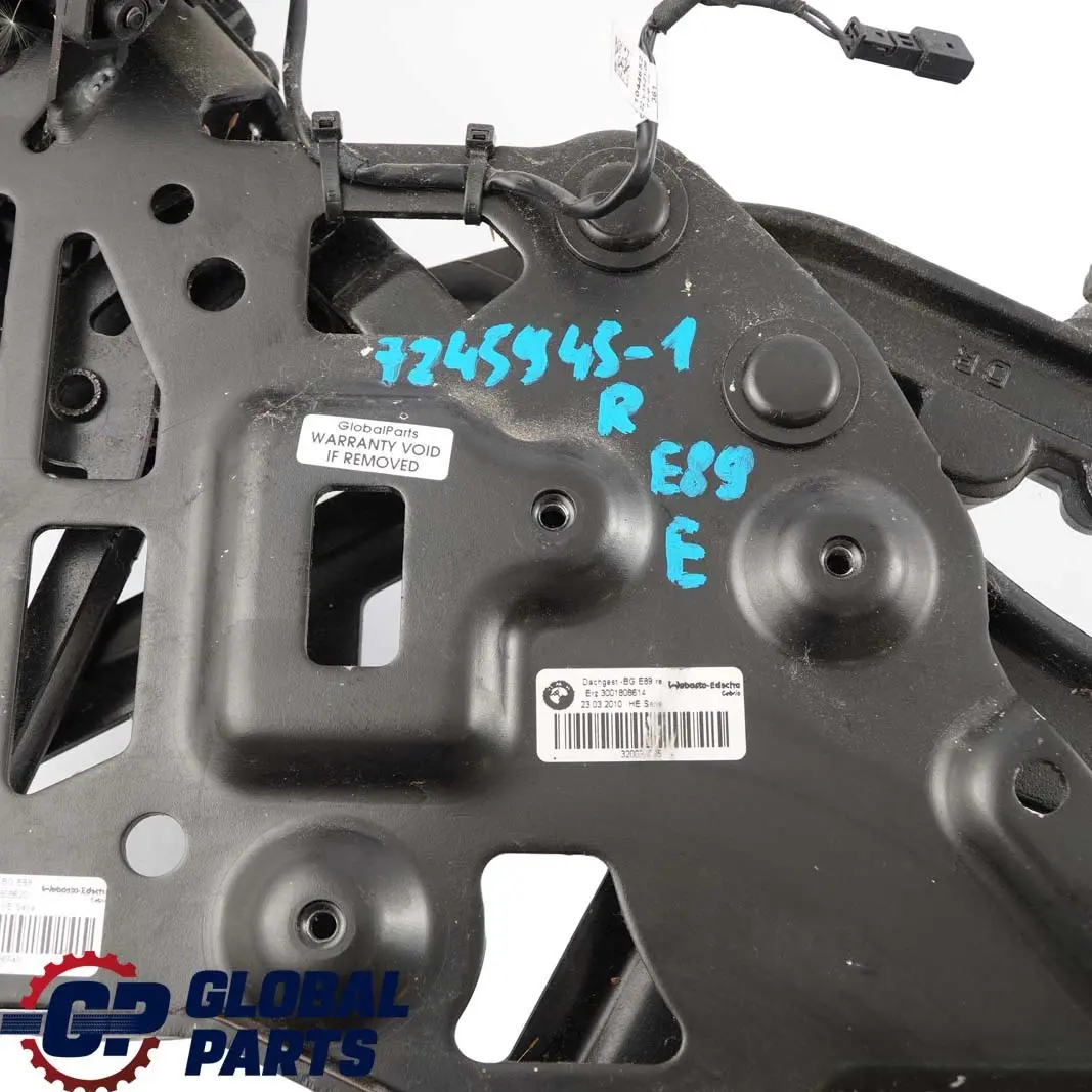 Toit rigide pliant Cadre Charnière Bras Droit Verrouillage pour BMW Z4 E89 Roadster à propos du numéro de pièce 7245945 BMW Z4 E89 Roadster Toit rigide pliant Cadre Charnière Bras Droit Verrouillage - SKU 7245945-1 - Numéro de pièce 7245945