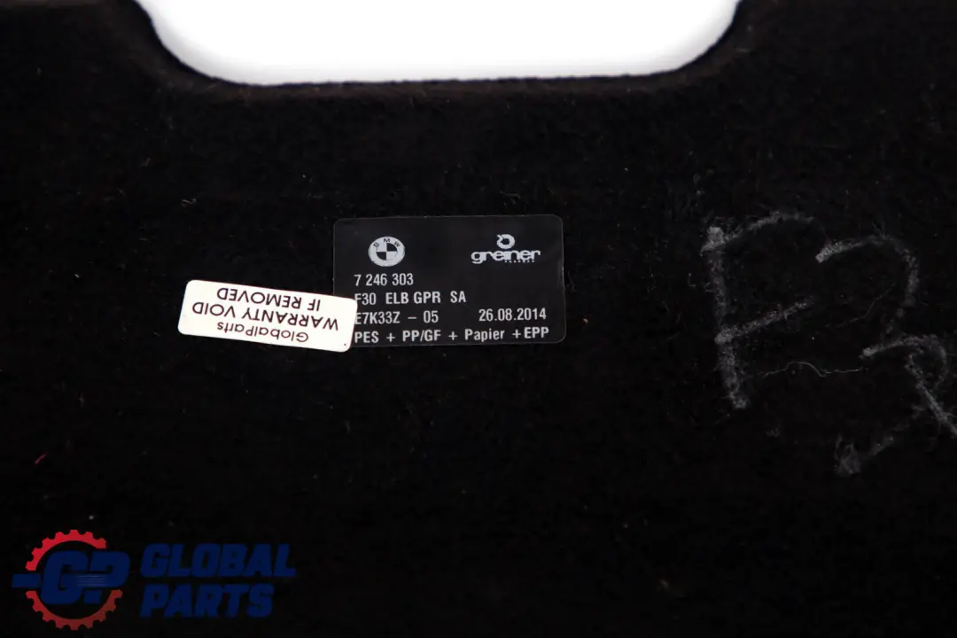 Boot Trunk Floor Carpet Mat Cover Linen Net to BMW 3 F30 330e Hybrid with Part number 7348304 BMW 3 F30 330e Hybrid Boot Trunk Floor Carpet Mat Cover Linen Net - SKU 7348304 - Part number 7348304