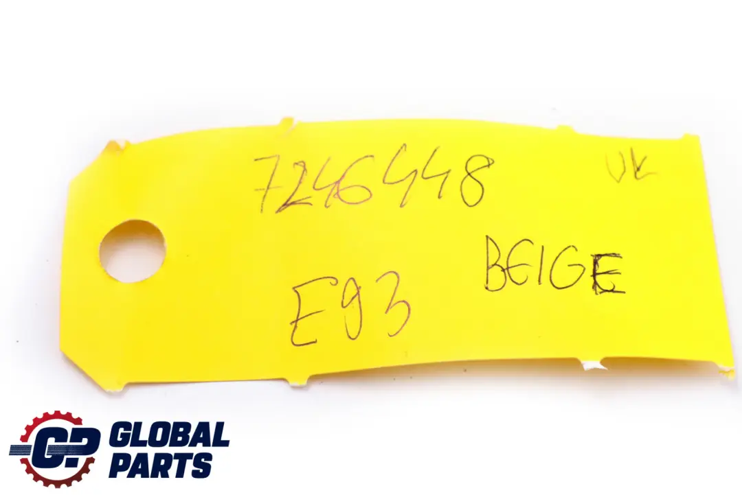 BMW E93 Convertible Rear Seat Cream Beige Leather Headrest - SKU 7246448 - Part number 7246448