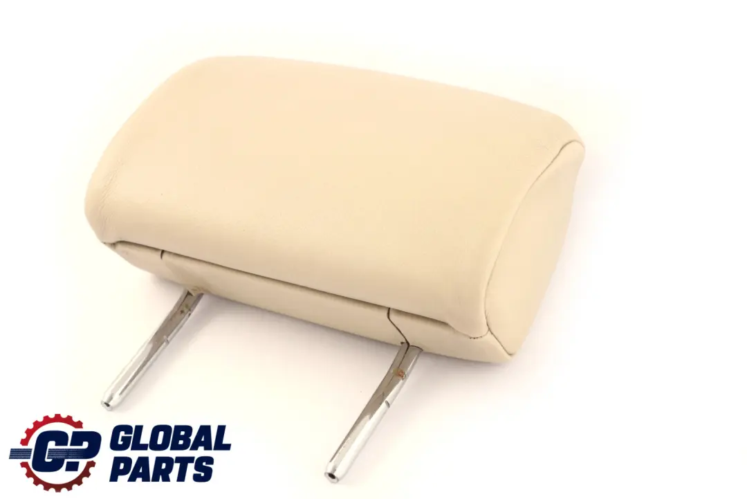 Cream Beige Leather Headrest to BMW E93 Convertible Rear Seat with Part number 7246448 BMW E93 Convertible Rear Seat Cream Beige Leather Headrest - SKU 7246448 - Part number 7246448