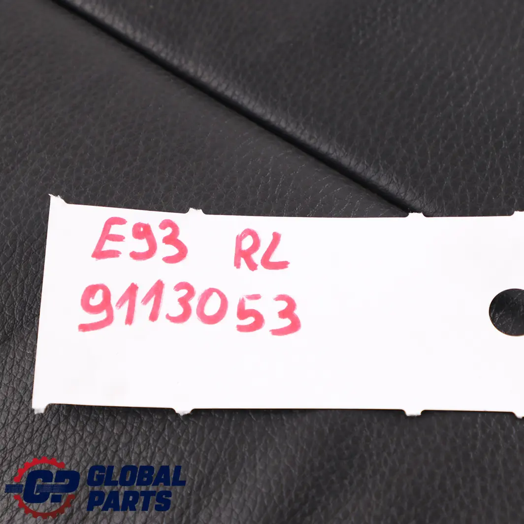 Asiento Trasero Izquierdo Funda Sofa Cuero Negro para BMW E93 Cabrio con número de pieza 7246641 BMW E93 Cabrio Asiento Trasero Izquierdo Funda Sofa Cuero Negro - SKU 7246641 - Número de pieza 7246641