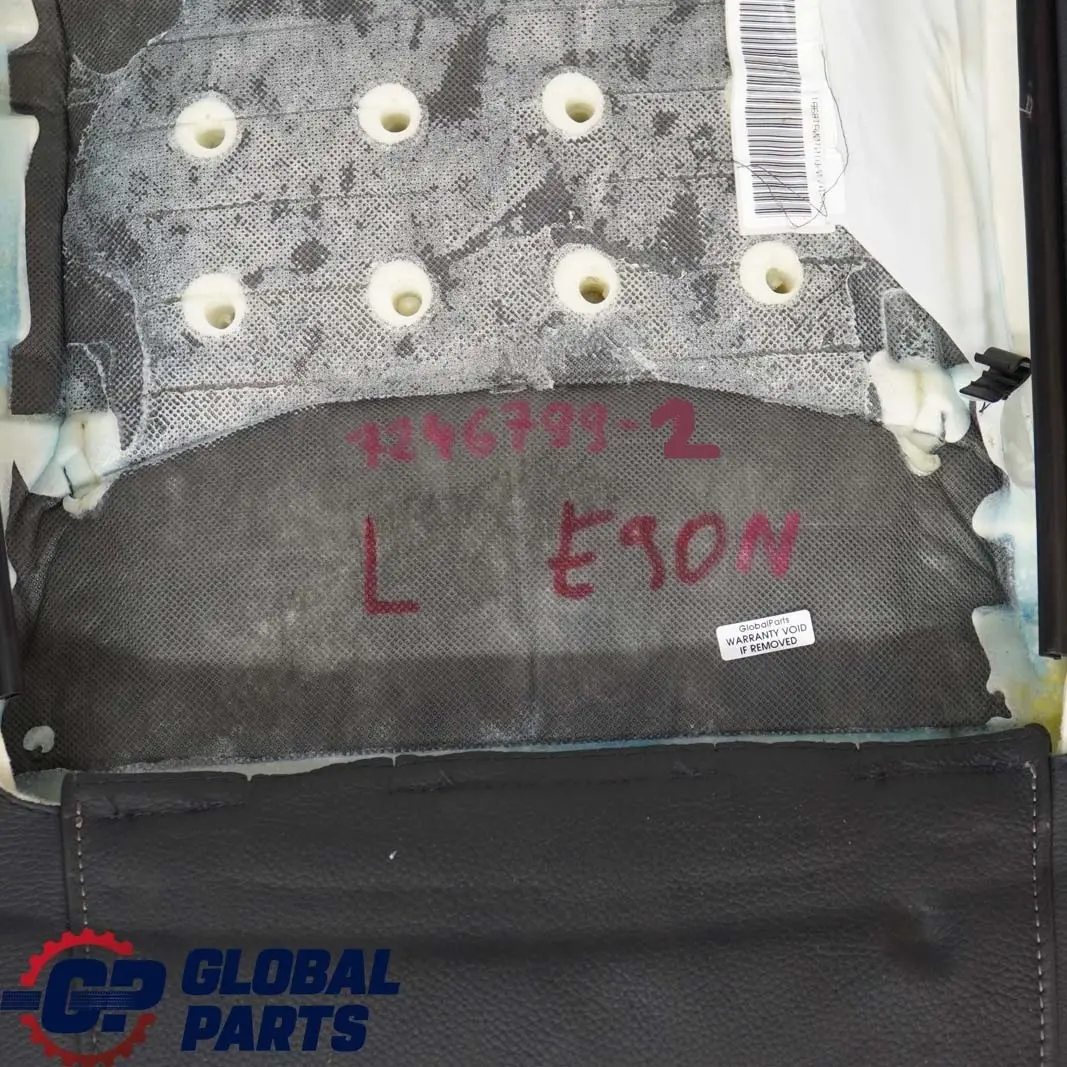 Funda Respaldo Asiento Delantero Izquierdo Negro Dakota para BMW E90 E91 LCI con número de pieza 7246799 BMW E90 E91 LCI Funda Respaldo Asiento Delantero Izquierdo Negro Dakota - SKU 7246799-2 - Número de pieza 7246799