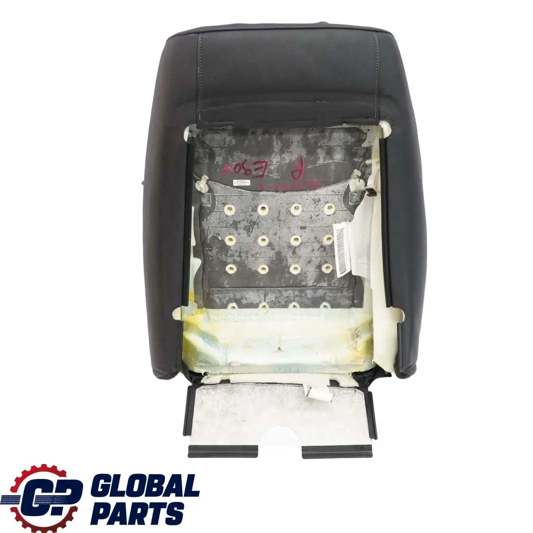 BMW E90 E91 LCI Vordersitz Vorne Rechts Sitz Lehne Bezug Leder Dakota Schwarz - SKU 7246800-1 - Teilenummer 7246800