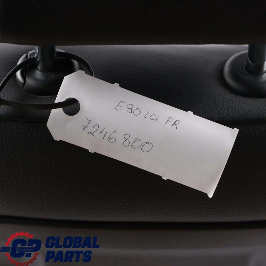 BMW E90 E91 LCI Negro Interior de Cuero Asiento Delantero Derecho - SKU 7246800 - Número de pieza 7246800