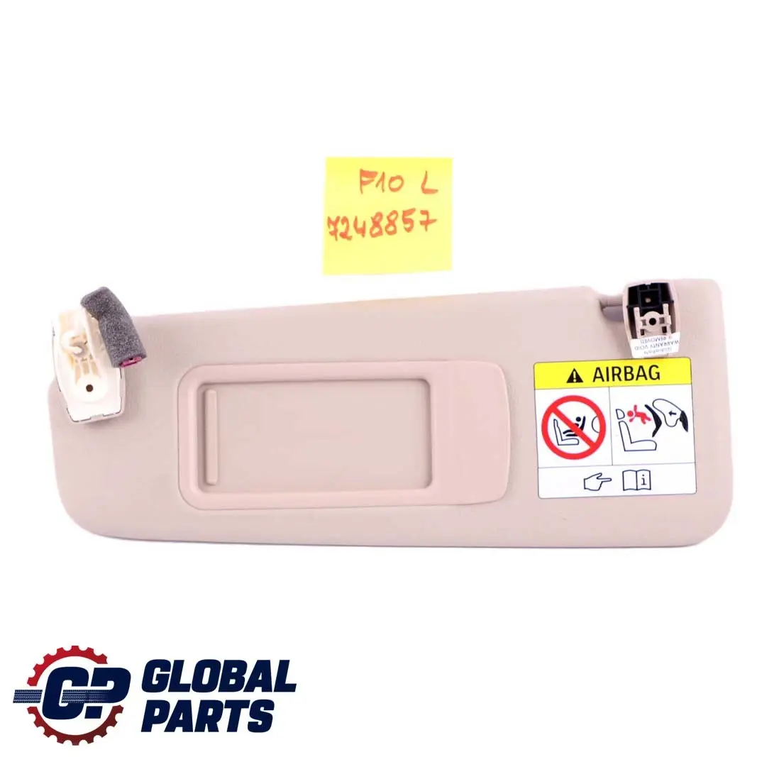 Sun Visor With Label Mirror Left N/S Oyster to BMW 5 Series F10 F11 with Part number 7248857 BMW 5 Series F10 F11 Sun Visor With Label Mirror Left N/S Oyster - SKU 7248857 - Part number 7248857