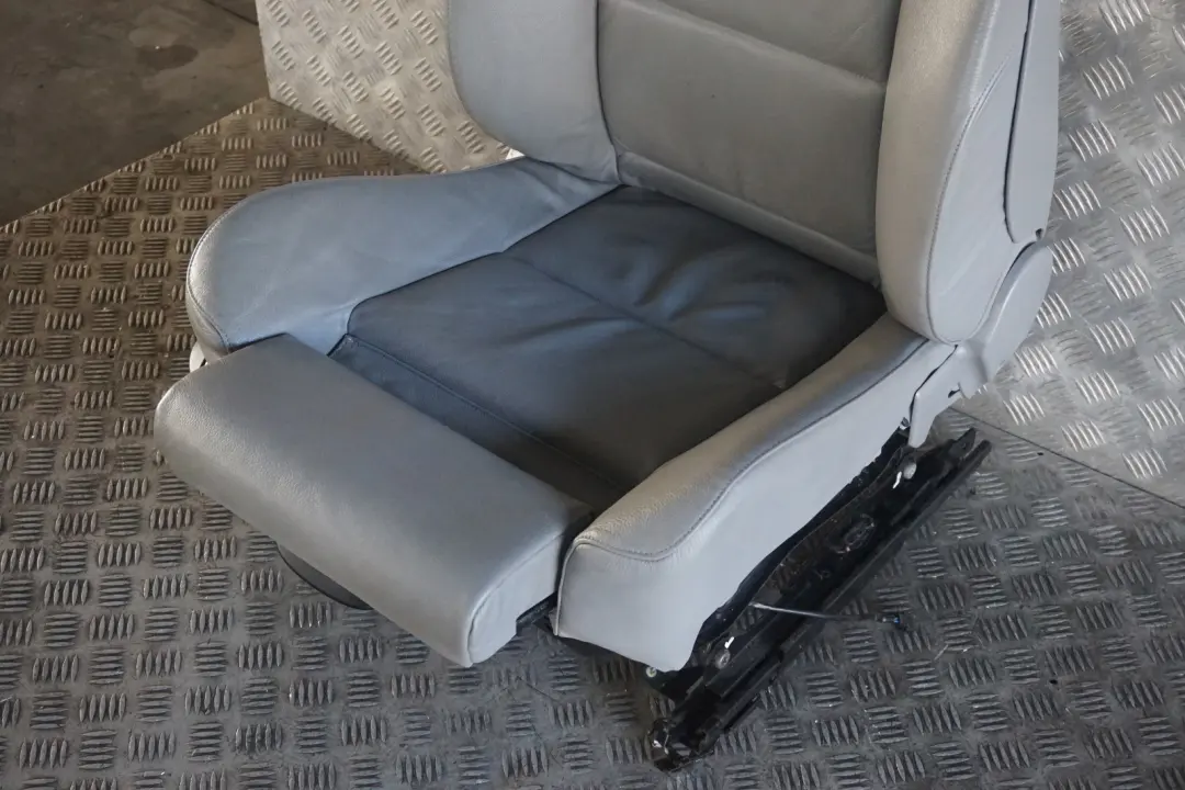 Grey Leather Front Right O/S Seat to BMW 5 Series E60 E61 LCI M Sport with Part number 7249383 BMW 5 Series E60 E61 LCI M Sport Grey Leather Front Right O/S Seat - SKU 7249383-2 - Part number 7249383