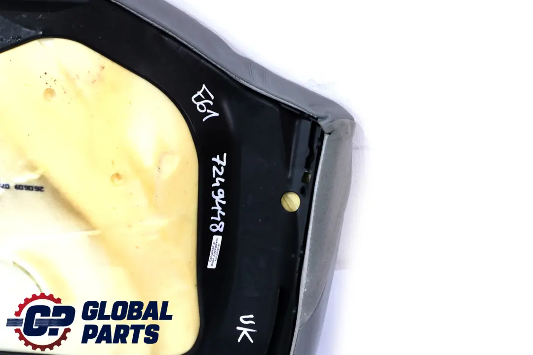 Reihe E61 Touring Sitz Hinten Rücksitzbank Bezug Leder Grau für BMW 5 mit Teilenummer 7249448 BMW 5 Reihe E61 Touring Sitz Hinten Rücksitzbank Bezug Leder Grau - SKU 7249448 - Teilenummer 7249448