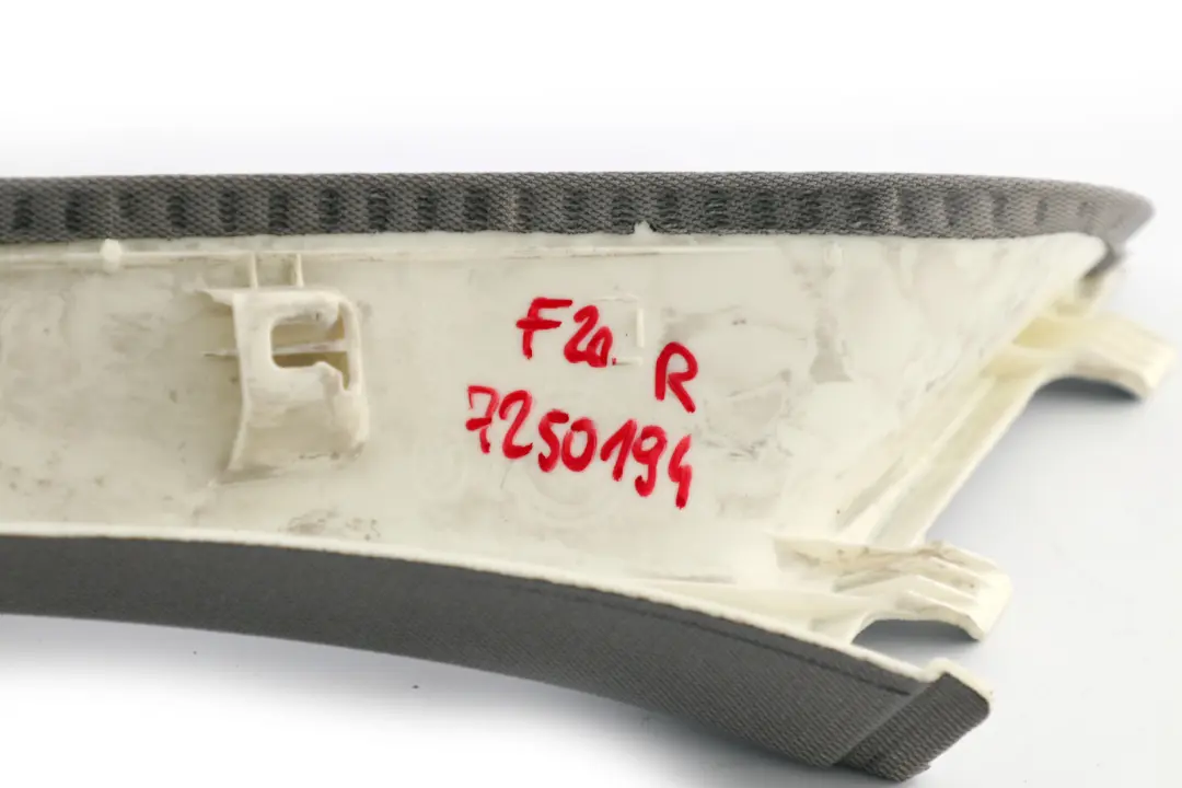 Tapa Columna A Derecha Gris Everestgrau 7221024 para BMW F20 con número de pieza 7250194 BMW F20 Tapa Columna A Derecha Gris Everestgrau 7221024 - SKU 7250194 - Número de pieza 7250194